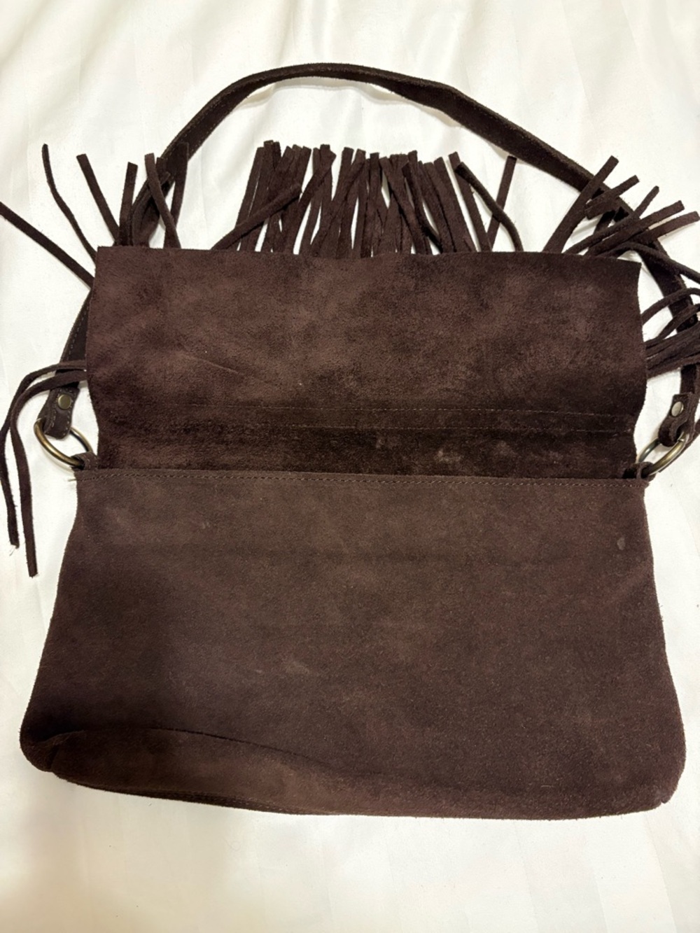 Old Navy Brown Fringe Shoulder Bag - Picture 2 of 5